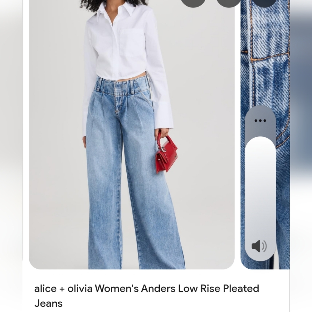 Alice + Olivia Anders Pleated Jeans